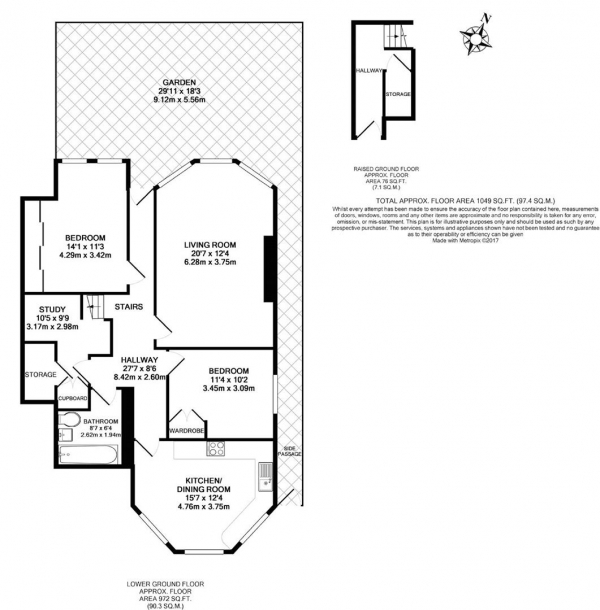 Floor Plan Image for 2 Bedroom Apartment for Sale in Christchurch Avenue, Brondesbury Park