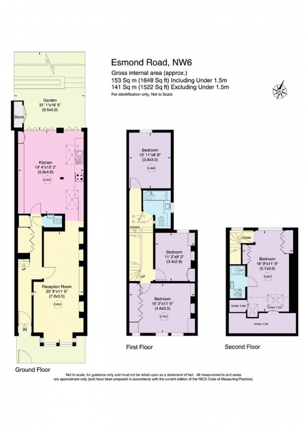 Floor Plan Image for 4 Bedroom Terraced House for Sale in Esmond Road, Queens Park