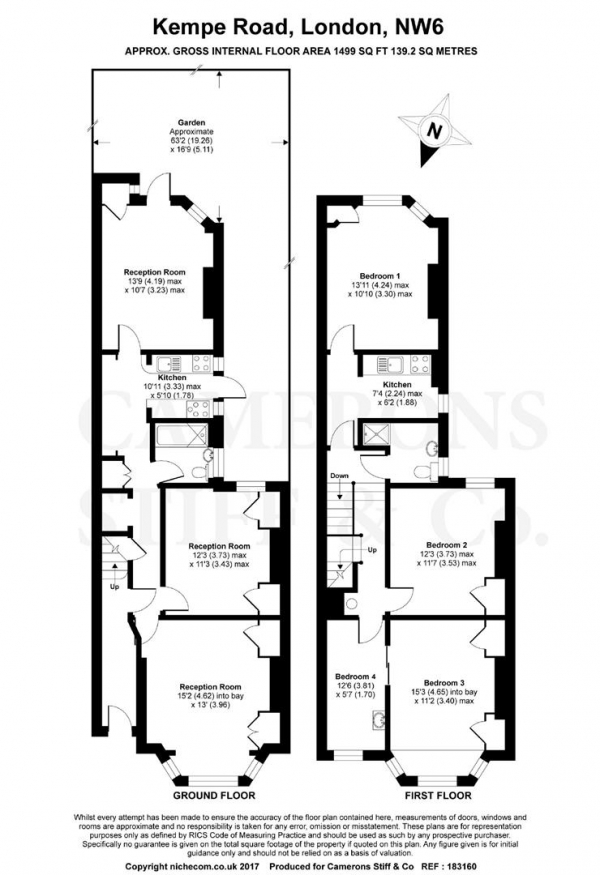 Floor Plan Image for 4 Bedroom Terraced House for Sale in Kempe Road, Queens Park