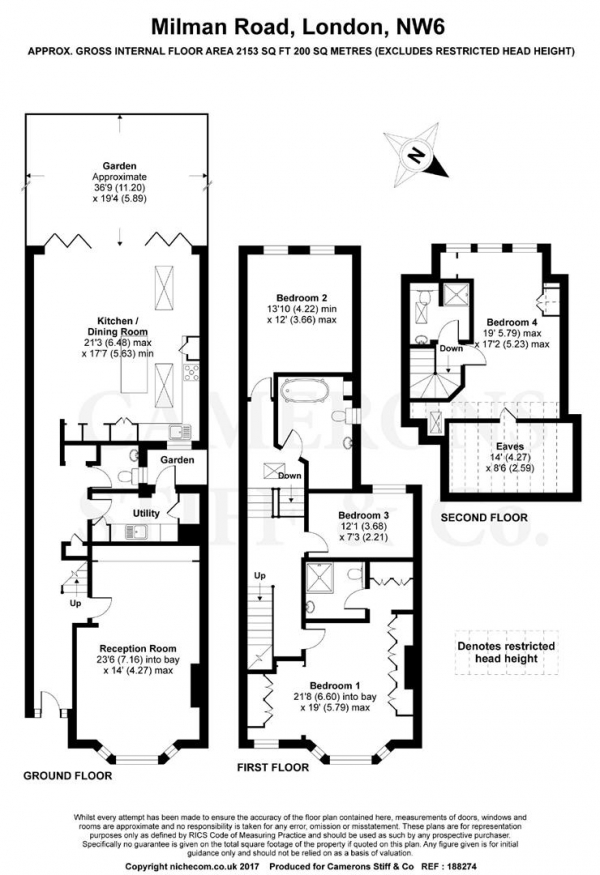 Floor Plan for 4 Bedroom Detached House for Sale in Milman