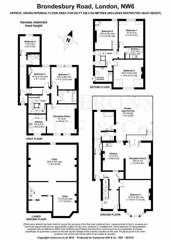 Floor Plan Image for 7 Bedroom Semi-Detached House for Sale in Brondesbury Road, Queens Park