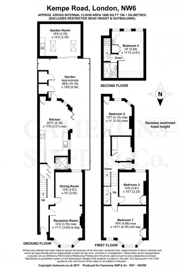 Floor Plan Image for 4 Bedroom End of Terrace House for Sale in Kempe Road, Queens Park