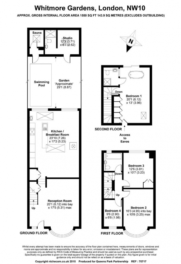 Floor Plan Image for 4 Bedroom Terraced House for Sale in Whitmore Gardens, Kensal Rise