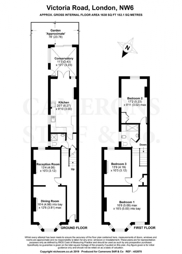 Floor Plan Image for 3 Bedroom Property for Sale in Victoria Road, Queens Park