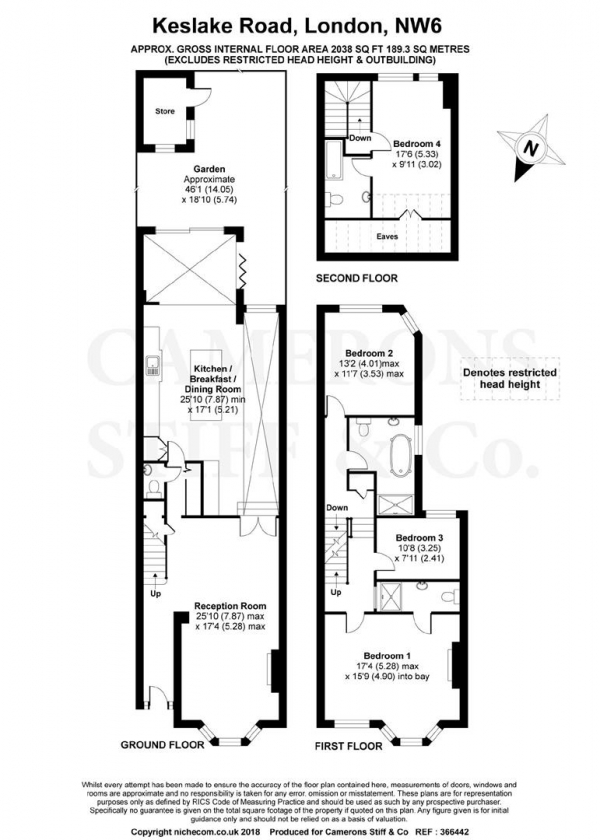 Floor Plan Image for 4 Bedroom Terraced House for Sale in Keslake Road, Queens Park