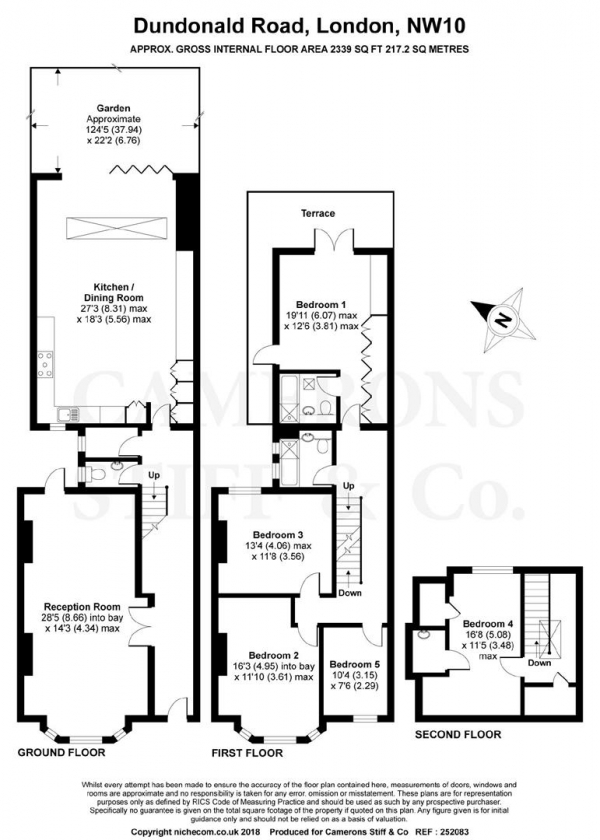 Floor Plan Image for 5 Bedroom Terraced House for Sale in Dundonald Road, Queens Park