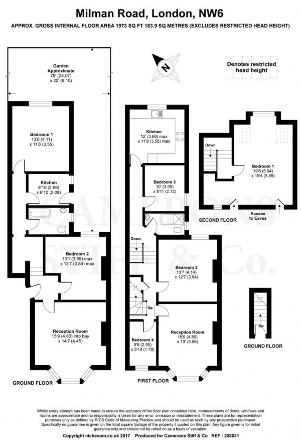 Floor Plan Image for 5 Bedroom Terraced House for Sale in Milman Road, Queens Park