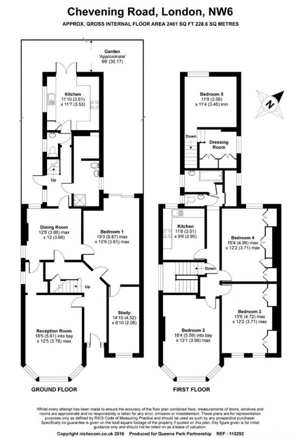 Floor Plan Image for 5 Bedroom Property for Sale in Chevening Road, Queens Park