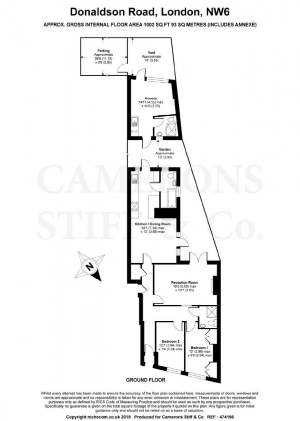Floor Plan Image for 2 Bedroom Apartment for Sale in Donaldson Road, Queens Park