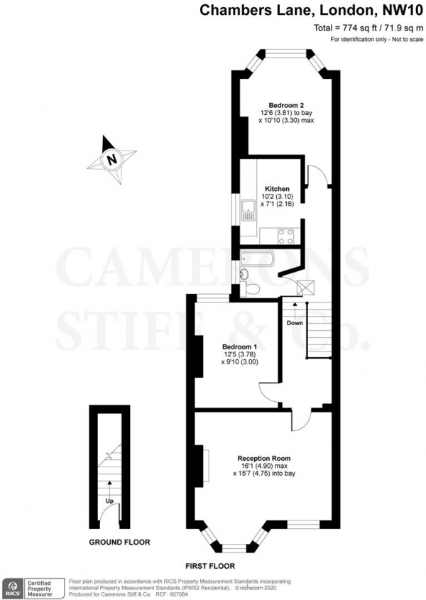 Floor Plan Image for 2 Bedroom Apartment for Sale in Chambers Lane, London