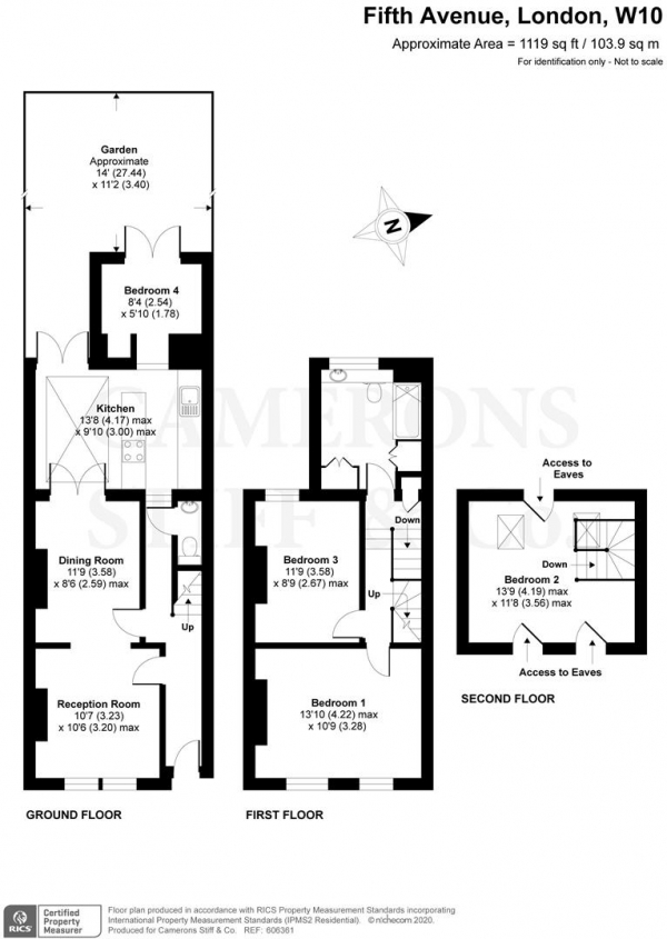 Floor Plan Image for 3 Bedroom Cottage for Sale in Fifth Avenue, London, W10