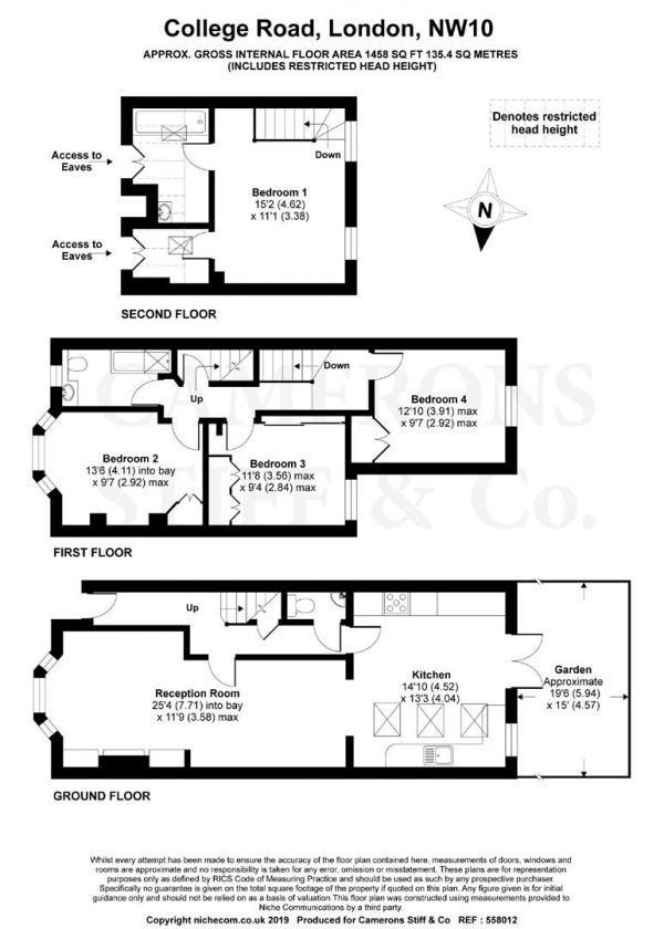 Floor Plan Image for 4 Bedroom Terraced House for Sale in College Road, London