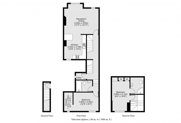 Floor Plan Image for 2 Bedroom Flat for Sale in Linacre Road, London NW2