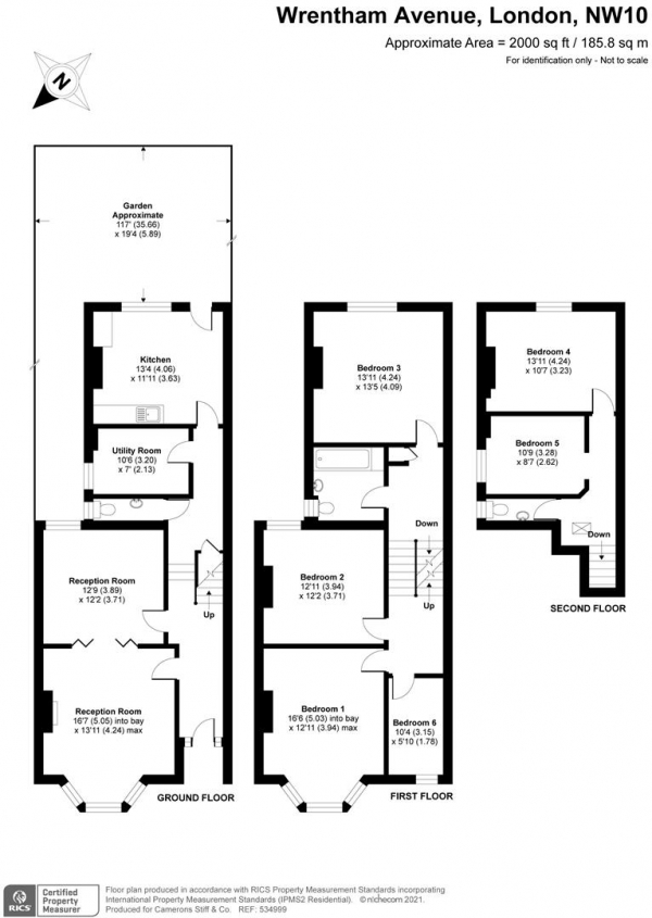 Floor Plan Image for 6 Bedroom Property for Sale in Wrentham Avenue, London NW6