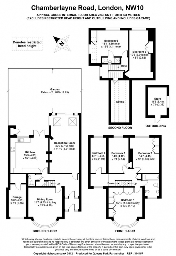 Floor Plan Image for 6 Bedroom Semi-Detached House for Sale in Chamberlayne Road, Kensal Rise