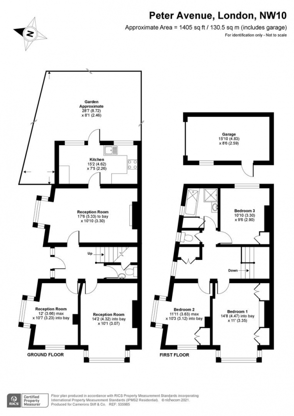 Floor Plan Image for 3 Bedroom Semi-Detached House for Sale in Peter Avenue, London