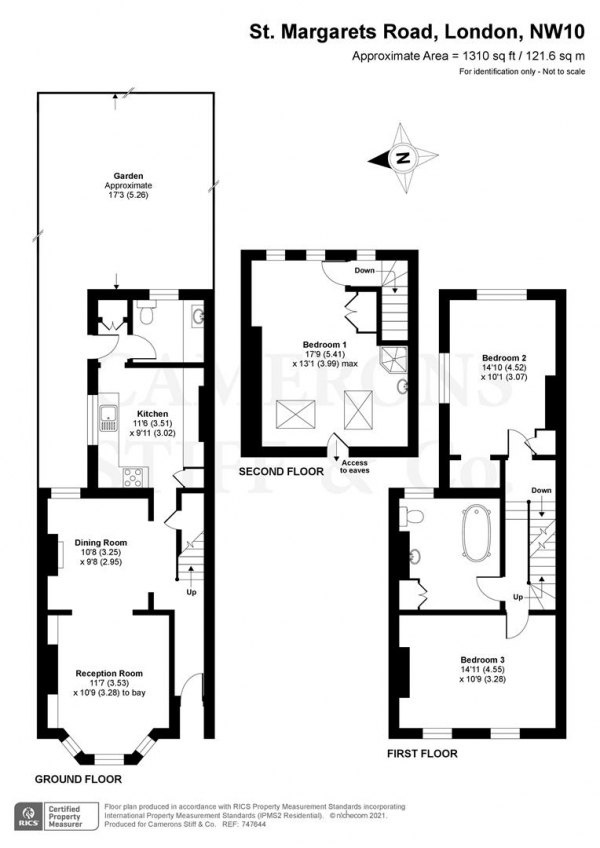 Floor Plan Image for 3 Bedroom Property for Sale in St. Margarets Road, London