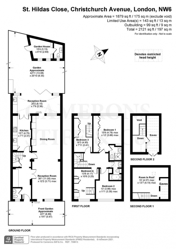 Floor Plan Image for 4 Bedroom Property for Sale in St Hilda's Close