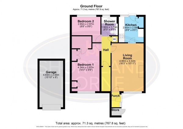 Floor Plan for 2 Bedroom Maisonette for Sale in Pilling Close, Walsgrave, Coventry, CV2 2HR, CV2, 2HR -  &pound120,000