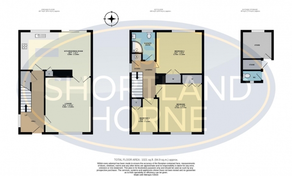 Floor Plan Image for 3 Bedroom Semi-Detached House for Sale in Clark Street, Courthouse Green, Coventry, CV6 7HF