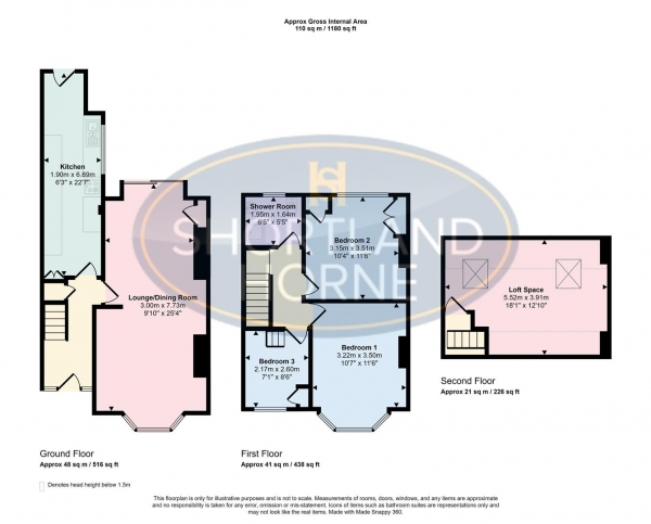 Floor Plan Image for 3 Bedroom Terraced House for Sale in Molesworth Avenue, Stoke, Coventry, CV3 1BU