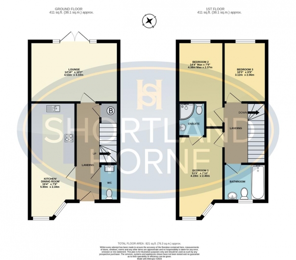 Floor Plan Image for 3 Bedroom Semi-Detached House for Sale in Frederick Fell Walk, Wyken, Coventry, CV2 3JG