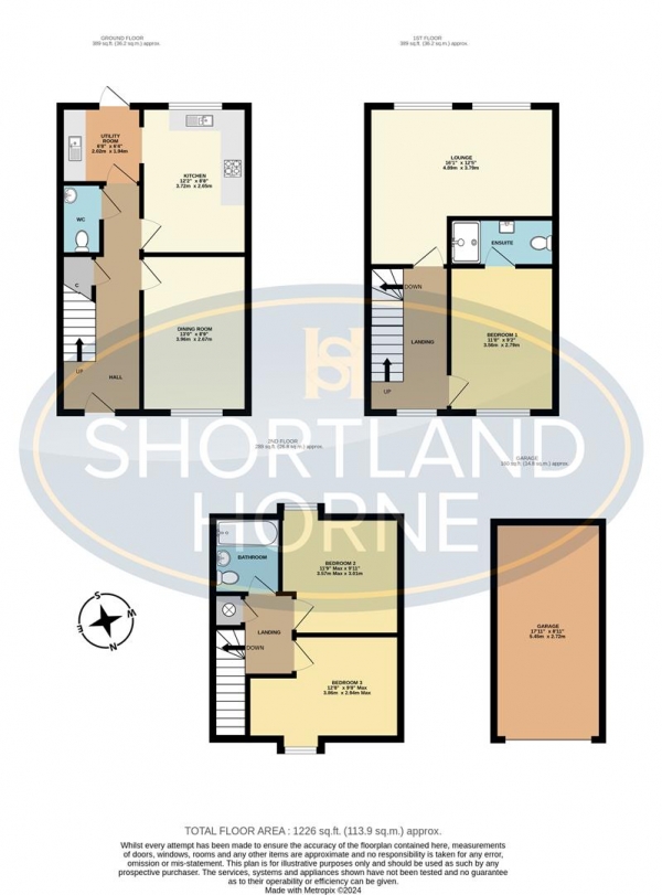 Floor Plan Image for 3 Bedroom Terraced House for Sale in Gwendolyn Drive, Binley, Coventry, CV3 1JZ