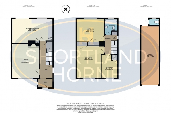 Floor Plan Image for 3 Bedroom Semi-Detached House for Sale in Heddle Grove, Courthouse Green, Coventry, CV6 7LL