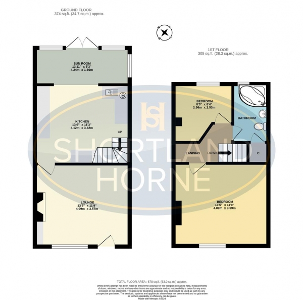 Floor Plan Image for 2 Bedroom End of Terrace House for Sale in Woodshires Road, Longford, Coventry, CV6 6AA