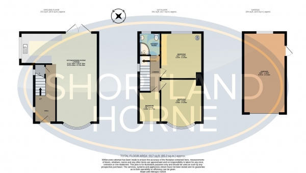Floor Plan for 3 Bedroom Semi-Detached House for Sale in Arch Road, Wyken, Coventry, CV2 5AA, CV2, 5AA - Offers Over &pound275,000