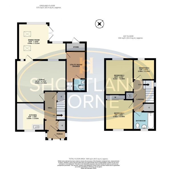 Floor Plan Image for 3 Bedroom Semi-Detached House for Sale in Wigston Road, Walsgrave, Coventry, CV2 2NU