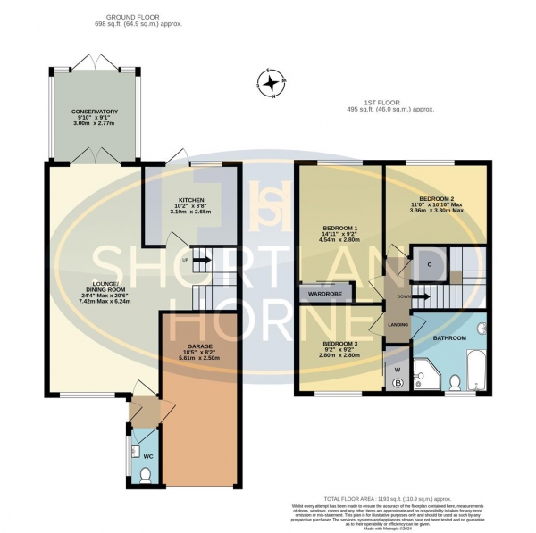 Floor Plan Image for 3 Bedroom Semi-Detached House for Sale in Conifer Paddock, Binley, Coventry, CV3 2RE