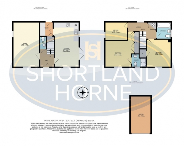 Floor Plan Image for 3 Bedroom Detached House for Sale in Amelia Crescent, Binley, Coventry, CV3 1NB