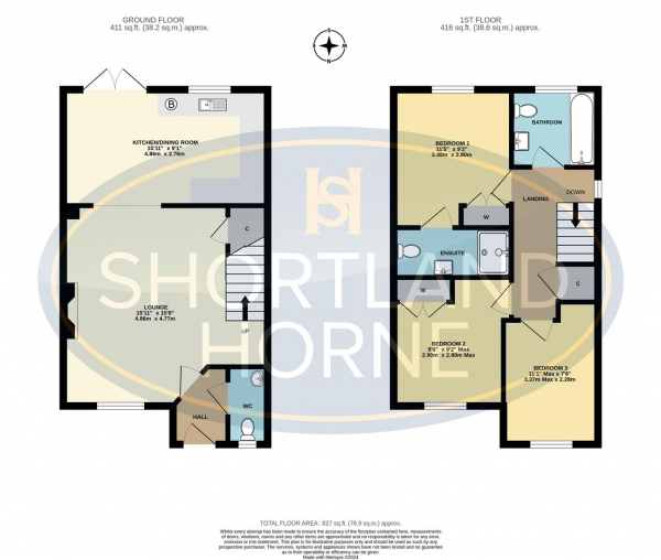 Floor Plan Image for 3 Bedroom End of Terrace House for Sale in David Spencer Drive, Binley, Coventry, CV3 1QG