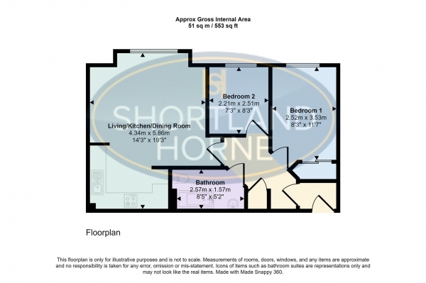 Floor Plan Image for 2 Bedroom Apartment for Sale in Signet Square, Stoke, Coventry, CV2 4NZ