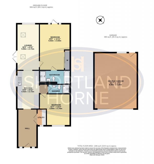 Floor Plan Image for 2 Bedroom Detached Bungalow for Sale in Pontypool Avenue, Binley, Coventry, CV3 2PJ