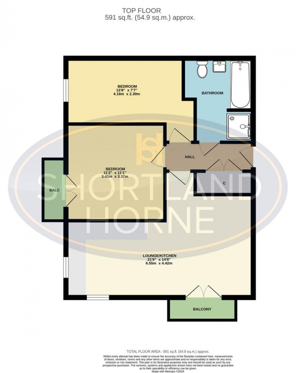 Floor Plan Image for 2 Bedroom Apartment for Sale in O'Brien House, Weir Way, Binley, Coventry, CV3 1QL