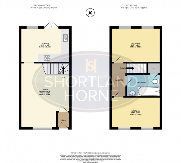 Floor Plan Image for 2 Bedroom Terraced House for Sale in Glenridding Close, Longford, Coventry