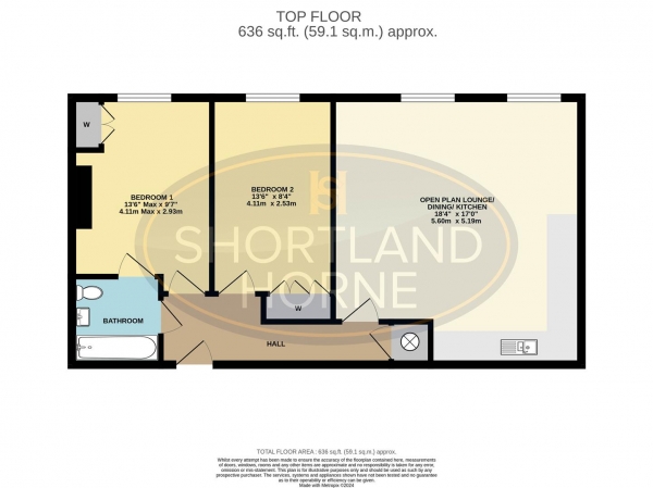 Floor Plan Image for 2 Bedroom Apartment for Sale in The Grange, Gwendolyn Drive, Binley, Coventry, CV3 1QU