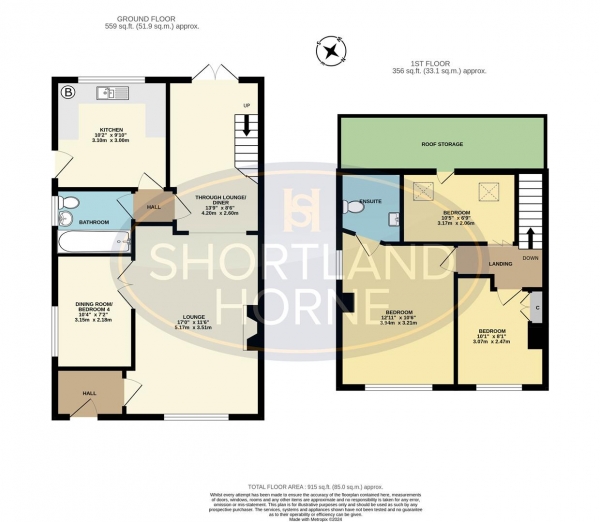 Floor Plan Image for 3 Bedroom Semi-Detached Bungalow for Sale in Leicester Road, Shilton, Coventry, CV7 9HU