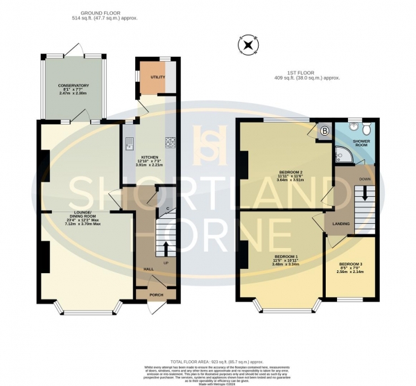 Floor Plan Image for 3 Bedroom Terraced House for Sale in Wycliffe Road West, Wyken, Coventry, CV2 3DX