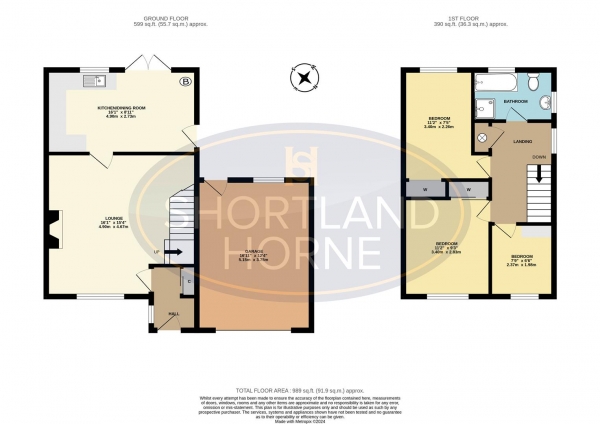 Floor Plan Image for 3 Bedroom Semi-Detached House for Sale in Garth Crescent, Ernesford Grange, Coventry