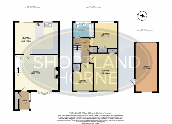 Floor Plan Image for 3 Bedroom Semi-Detached House for Sale in Frampton Walk, Walsgrave, Coventry, CV2 2JE