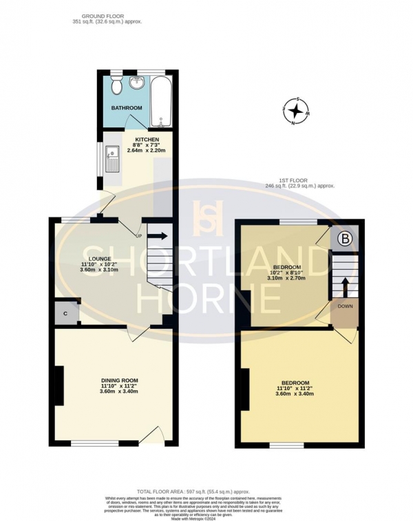 Floor Plan Image for 2 Bedroom Terraced House for Sale in Caludon Road, Stoke, Coventry, CV2 4LP