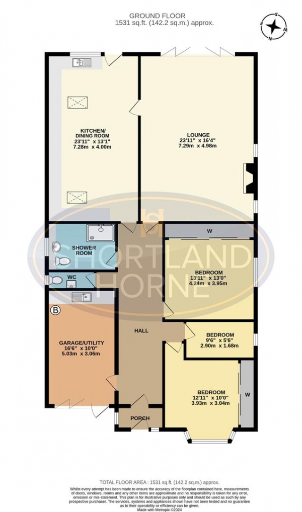 Floor Plan Image for 3 Bedroom Detached Bungalow for Sale in Wood Lane, Shilton, Coventry, CV7 9JZ