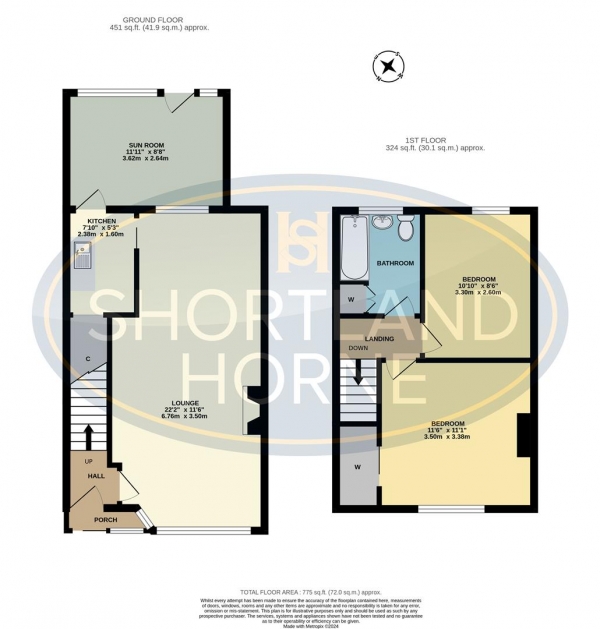 Floor Plan Image for 2 Bedroom Terraced House for Sale in Farren Road, Wyken, Coventry, CV2 5EN