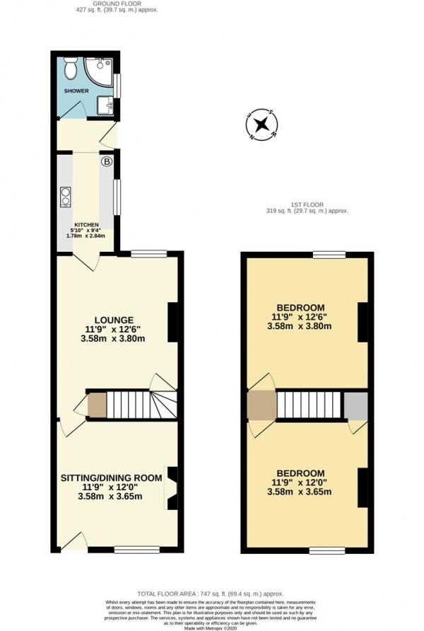 Floor Plan Image for 2 Bedroom Terraced House for Sale in Grindle Road, Longford, Coventry, CV6 6BX