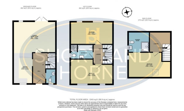 Floor Plan Image for 3 Bedroom Semi-Detached House for Sale in Coombe Street, Stoke Green, Coventry, CV3 1GG