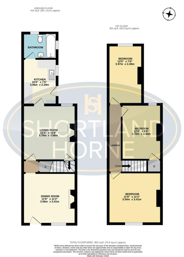 Floor Plan Image for 3 Bedroom Terraced House for Sale in Holmfield Road, Stoke, Coventry, CV2 4DD