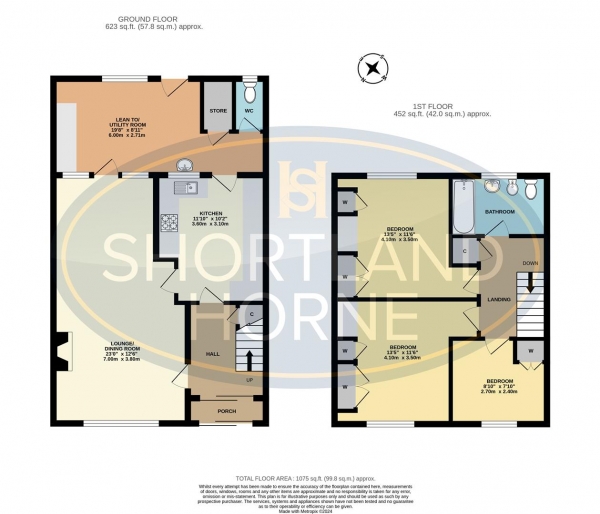 Floor Plan Image for 3 Bedroom Terraced House for Sale in Princethorpe Way, Binley, Coventry, CV3 2HG